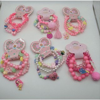 KIT 20 pulseiras para Crianças /Conjunto Infantil Frutas varis modelo pingente Coloridos