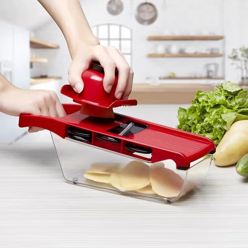 Ralador Cortador Fatiador 10 em 1 Legumes Verduras Frutas Alimentos Mandoline Profissional Cozinha Slicer Aço Inox