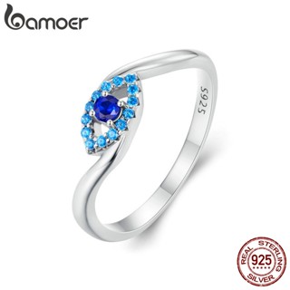 Bamoer 925 Sterling Silver Guardian Demon Eye Ring Jóias Da Sorte Para Mulheres
