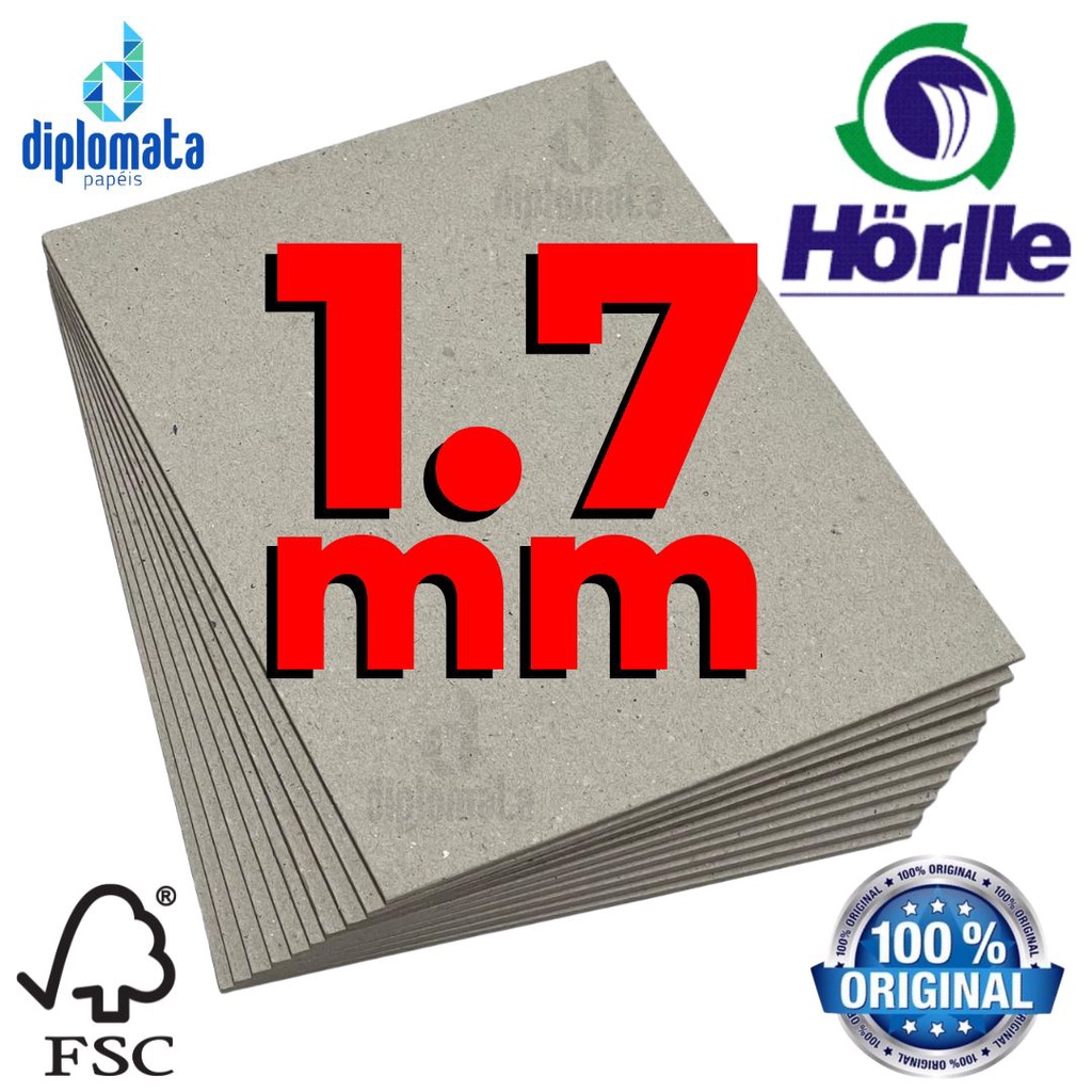 Papelão Holler 1.7 mm Diversas Medidas! Papel Cartão Cinza Horlle 1,7mm 15,5X21,5 A5+ 16x22 A4 19x27 11x15,5 40x50 8x11 em Oferta na Shopee