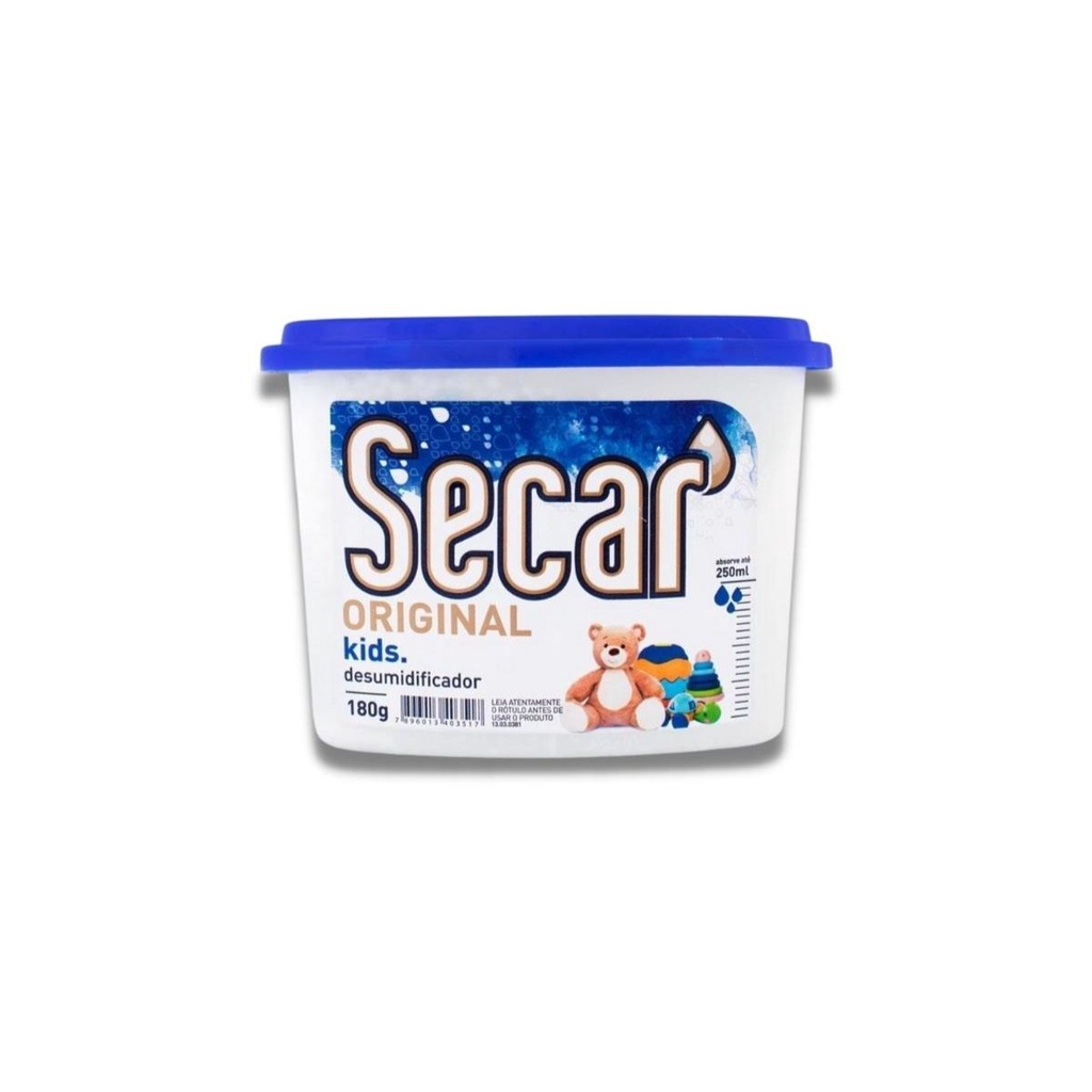 Anti Mofo Secar Original Kids 180g Evita Umidade Fungos Gavetas Desumidificador Armario Roupas Pote