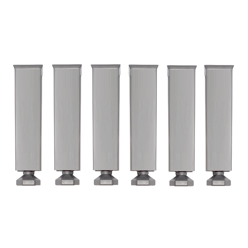 Kit 6 Pés De Cozinha Cinza Regulagem de 17 Cm á 19cm Gabinete Armário Paneleiro Cristaleiras Móveis