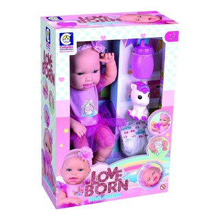 Boneca Bebe Love Reborn Bailarina Unicornio Acessorios