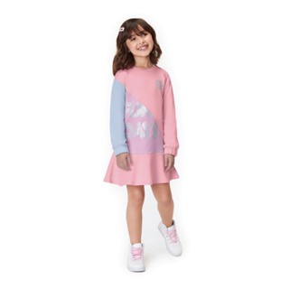 Vestido Infantil Menina Moletom Manga Longa Marisol