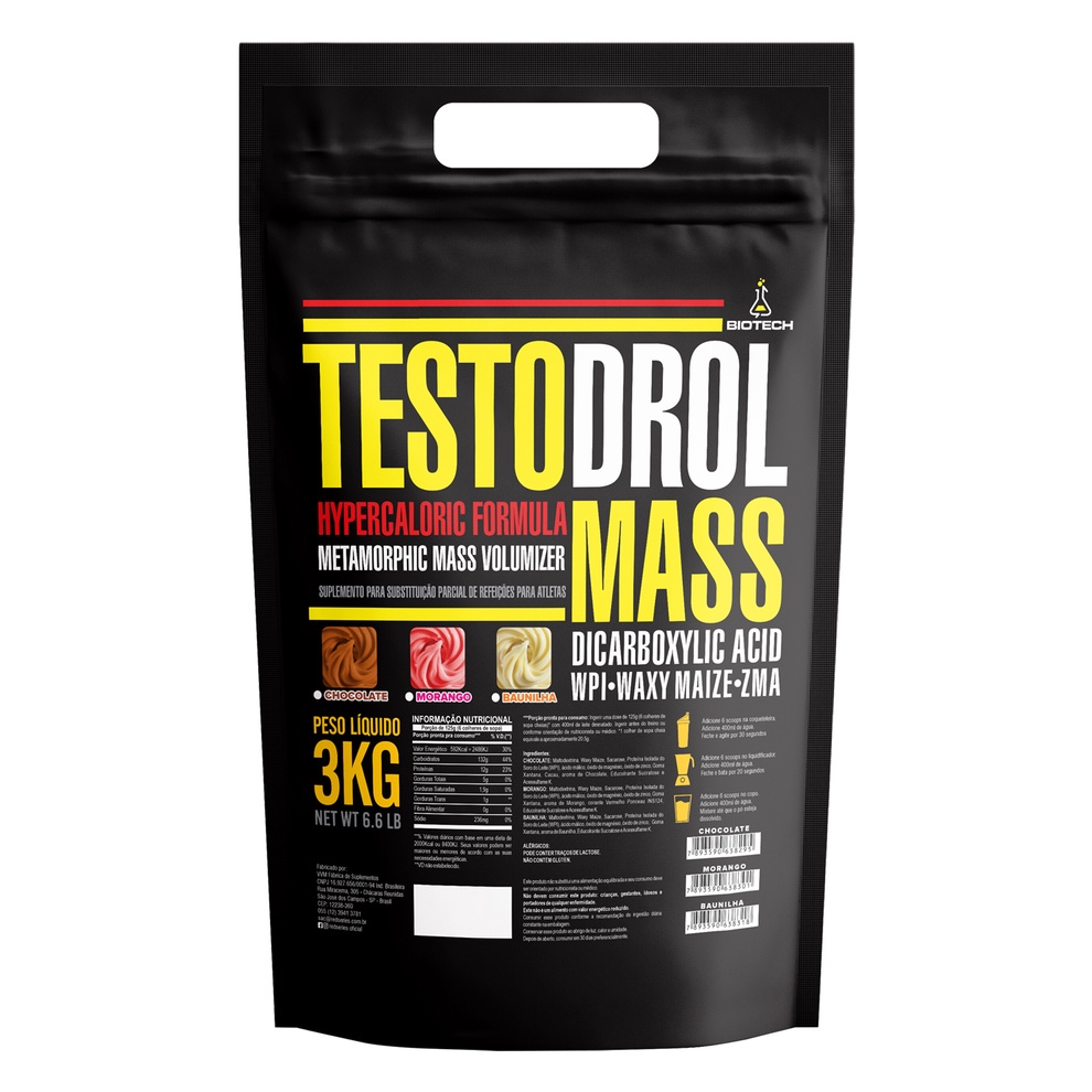 Hipercalórico Mass 3kg - Melhor Custo Beneficio