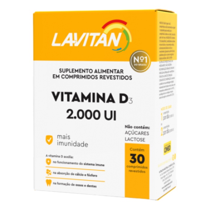 Suplemento Vitaminico Vitamina D3 Lavitan 2000UI C/30 Comp.