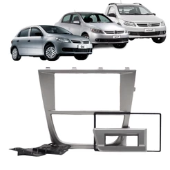 Moldura Multimidia Painel 2 Din Dvd Mp5 Voyage Saveiro Gol G5 2009 Até 2012