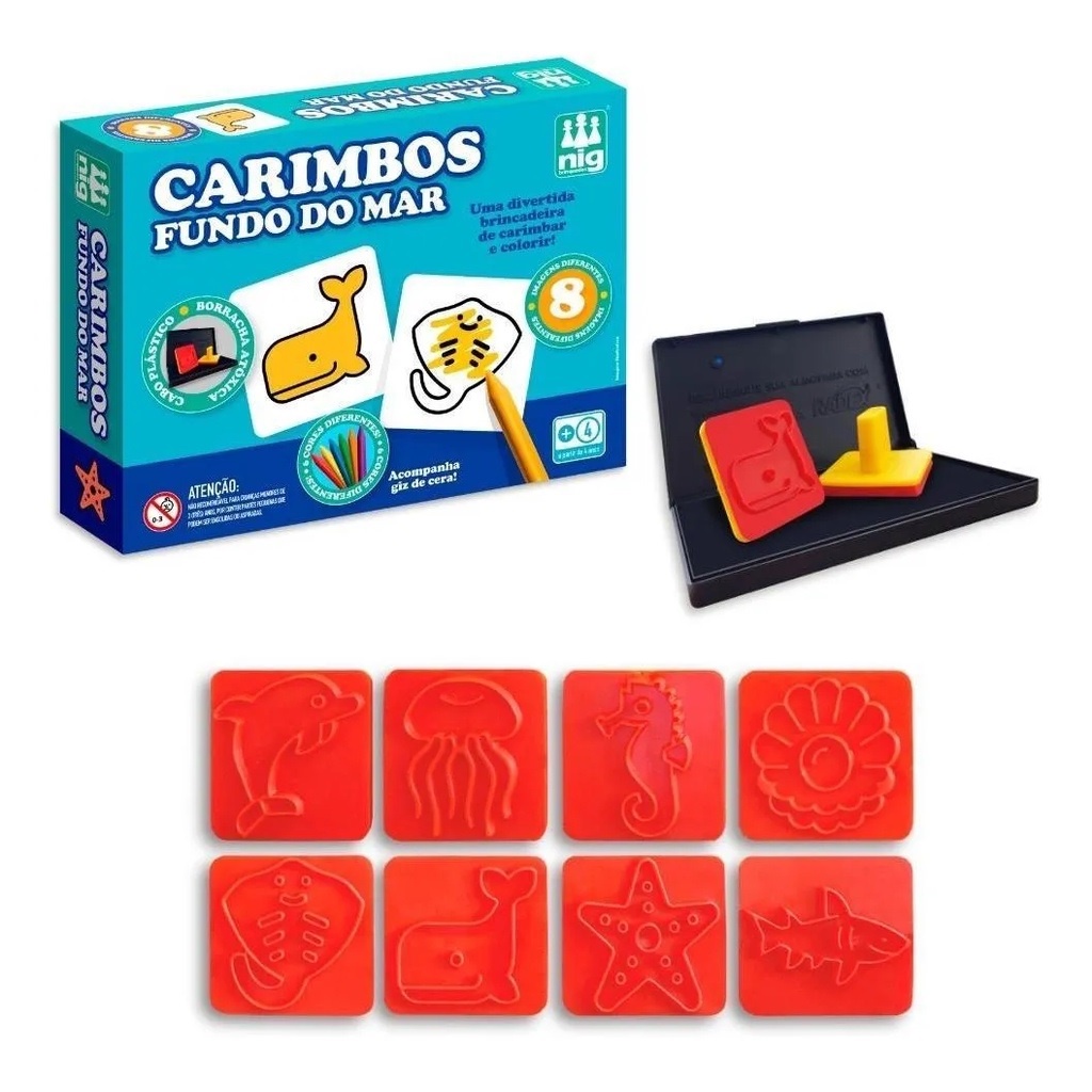 Jogo Infantil Educativo Carimbos Colorir Pets 0131 - Nig - Mom & Baby