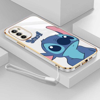 Motorola Moto G73 G53 G62 5G G52 G22 G82 G42 G30 G20 G10 G60 G60s Glossy Monster Stitch Caixa De Ponto Quadrado Revestimento De Bordas TPU Capa Macia Da