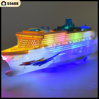 SSS Navio Elétrico Para Crianças Com Efeito Musical Leve Iate Luminoso Universal Brinquedos De