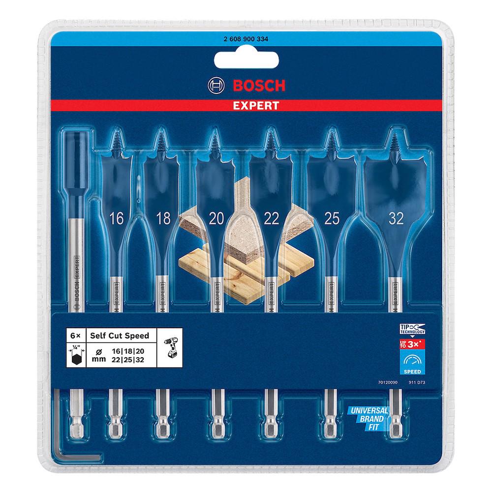 Jogo com 7 Brocas Bosch EXPERT Self Cut Speed 16-32mm x 152mm em Oferta na Shopee