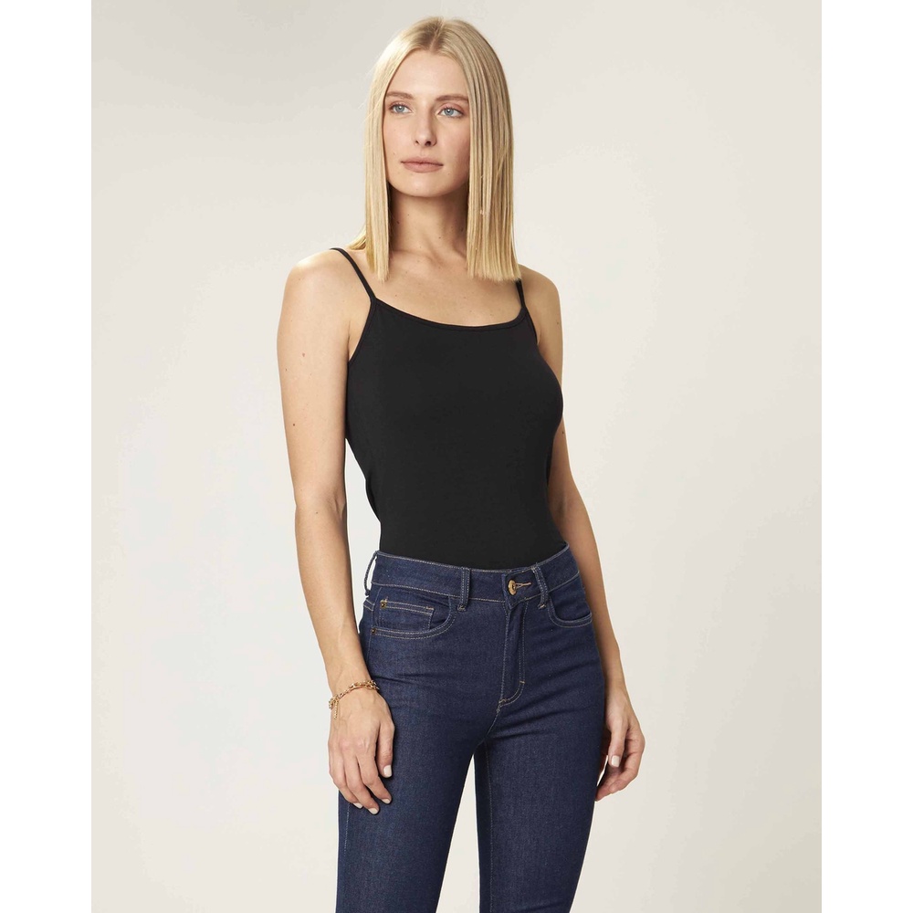 Regata Básica Feminina Alça Fina Em Algodão em Oferta na Shopee