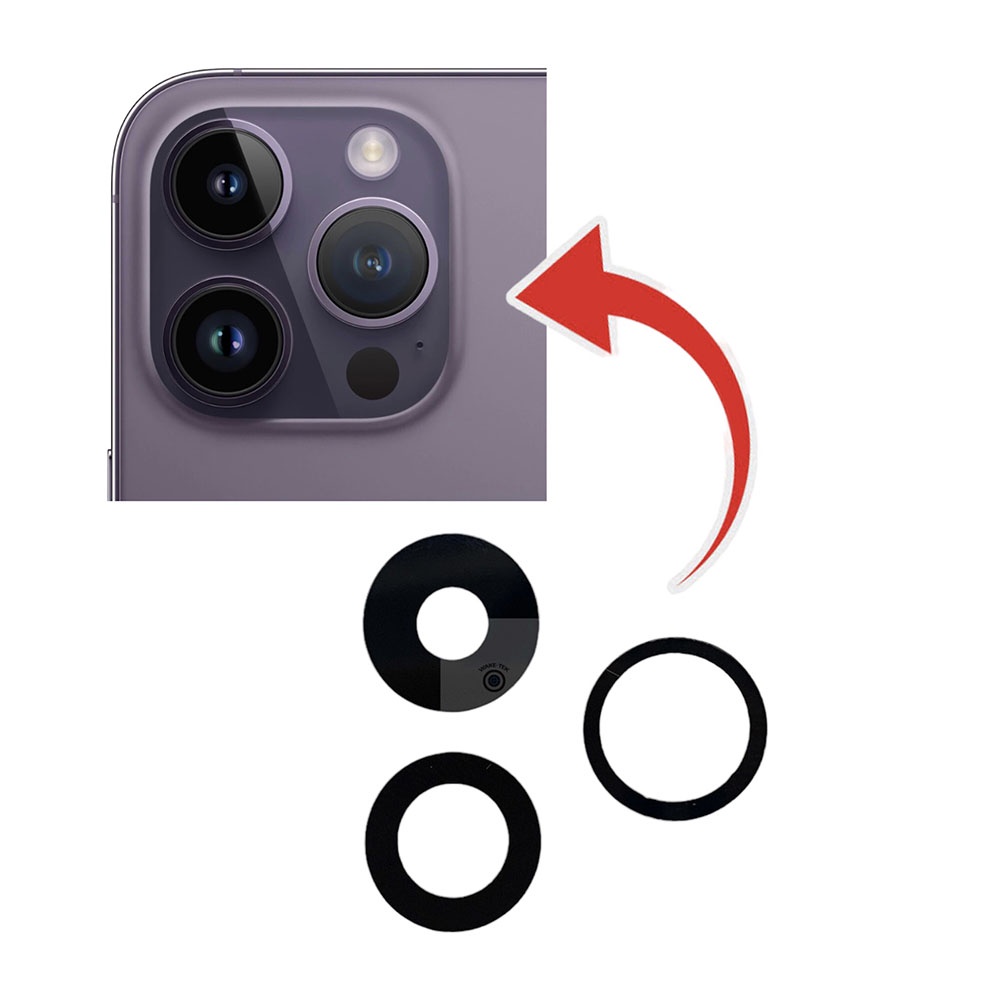 Lente Vidro Camera Traseira - Para iPhone 14 Pro Max em Oferta na Shopee
