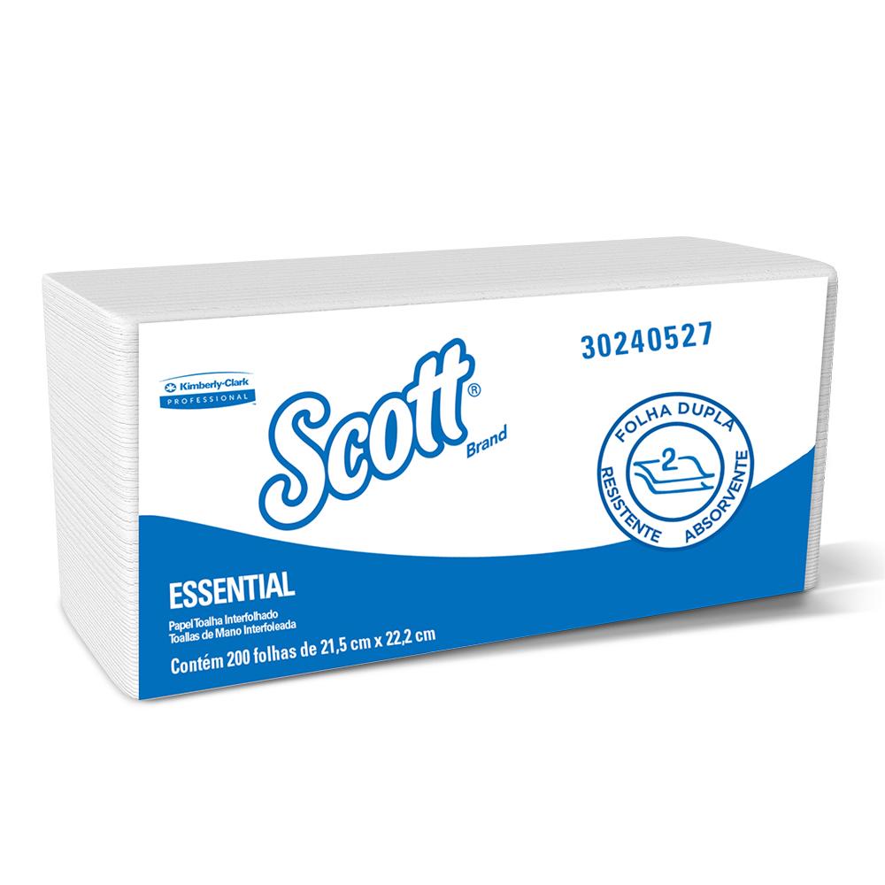 Papel Toalha Interfolhado Scott Essential Folha Dupla com 200 Folhas em Oferta na Shopee