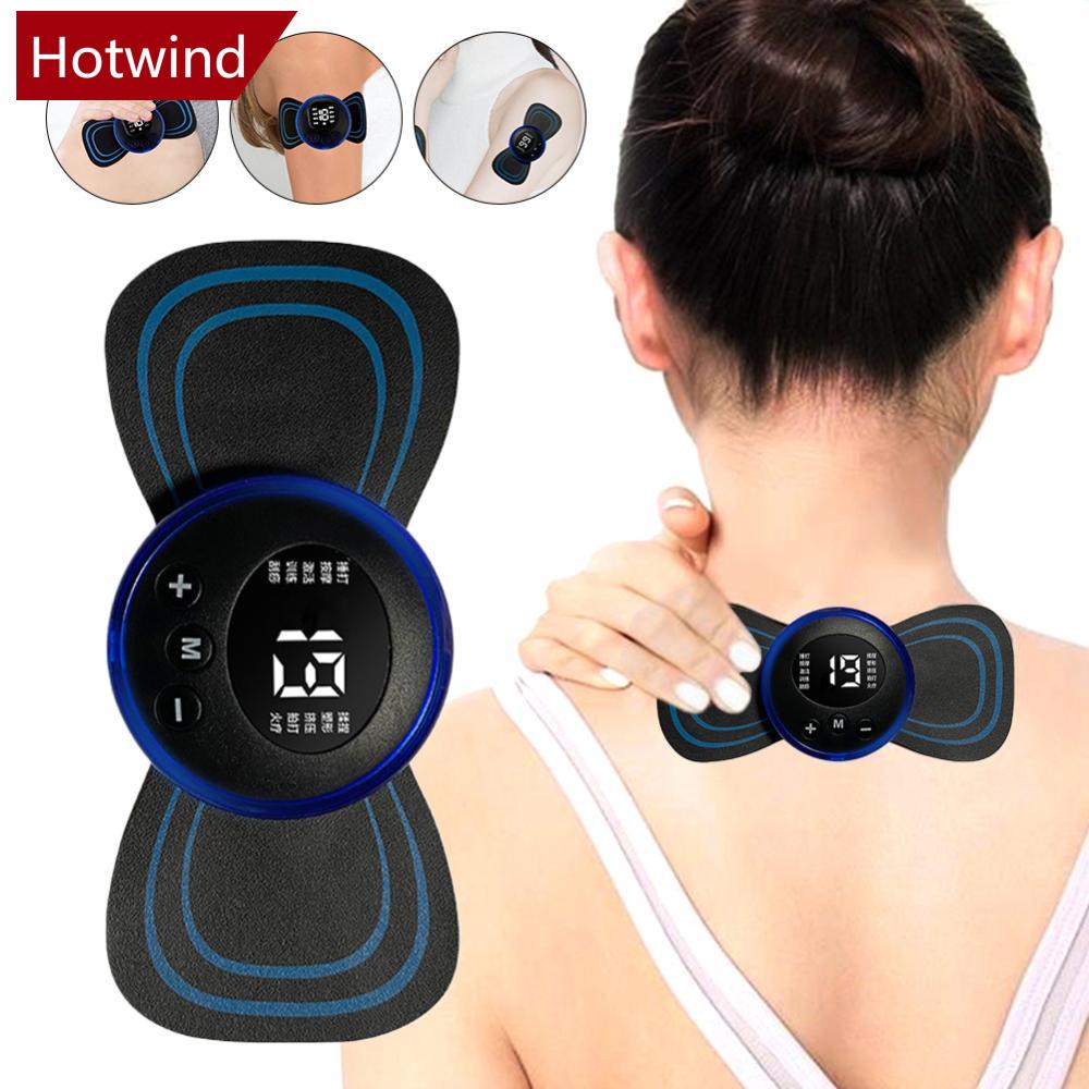 HOTWIND EMS Mini Massageador Elétrico Portátil De Pulso Para O Pescoço Cervical As Costas Ferramenta De Alívio Da Dor Muscular Pernas Massagem Corporal Relaxar Almofada DGA1