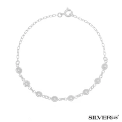 PULSEIRA FEMININA PEROLAS EM PRATA 925 OFERTA