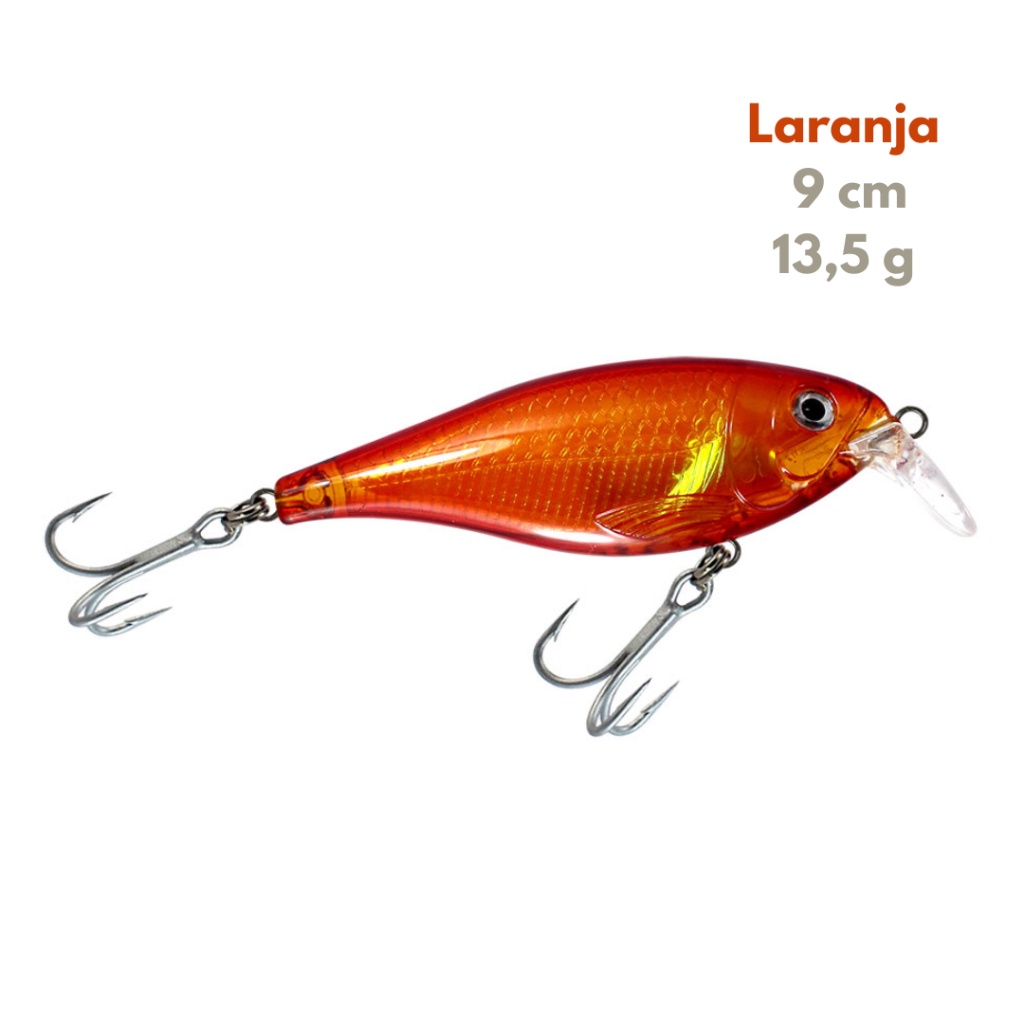 Isca Artificial Pesca Super Iscas Amazonas 9cm Laranja