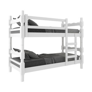 Beliche Madeira Maciça - vira 2 Camas - com Colchões Inclusos Porto Multimóveis CR4159 Branco em Oferta na Shopee