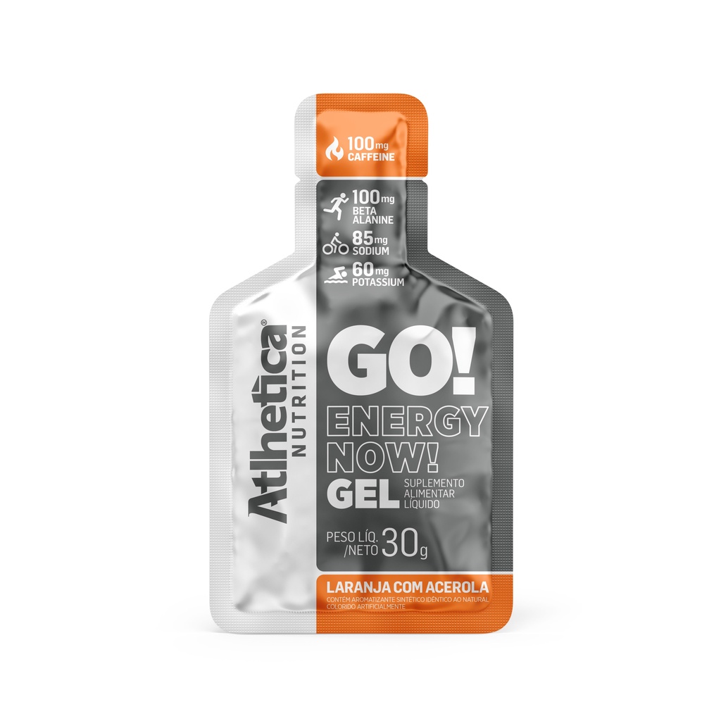 GO! Energy Now Gel Laranja e Acerola c/10 sachês de 30g - Atlhetica