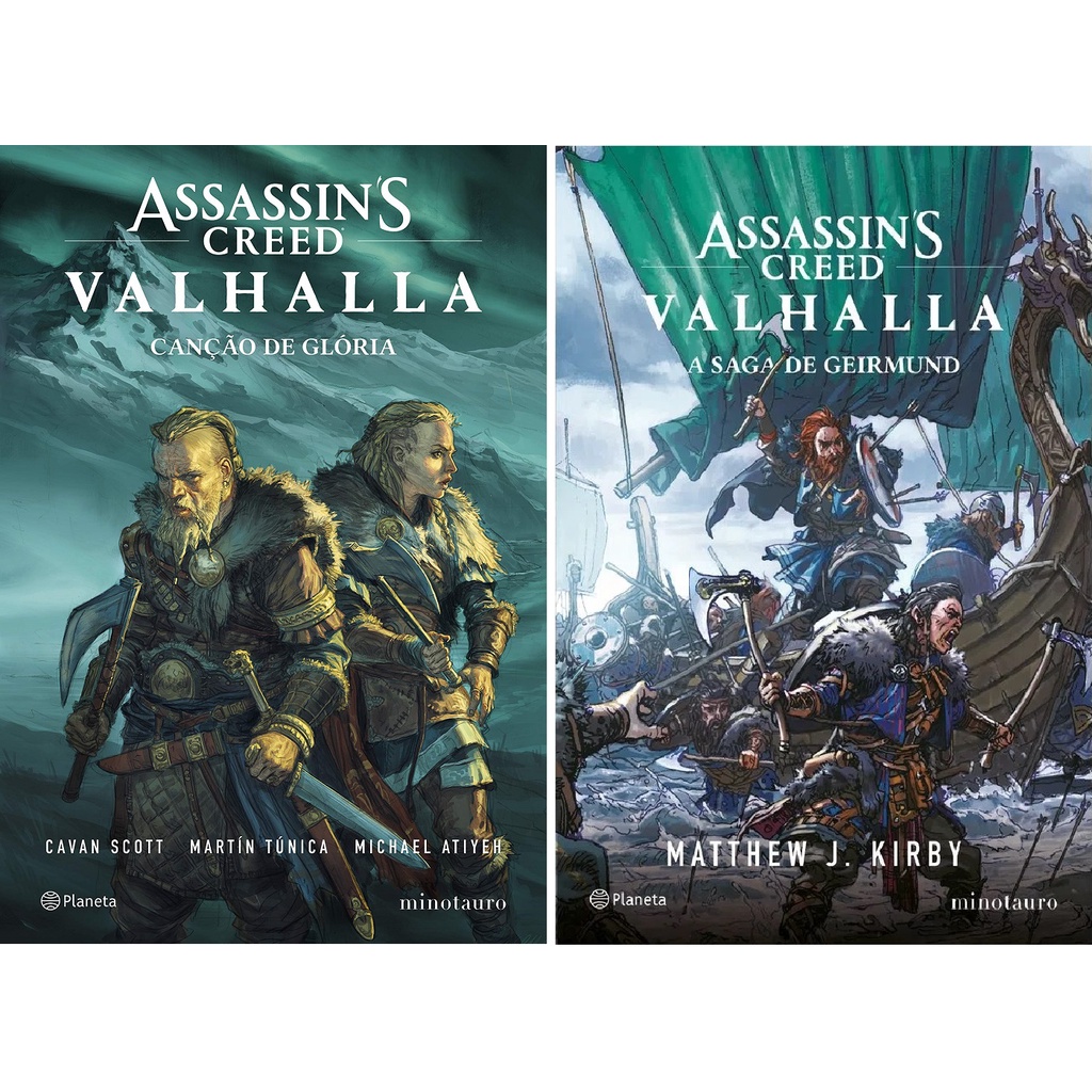 Kit C/2 Livros Assassins's Creed Valhalla A Saga de Geirmund e Canção da glória