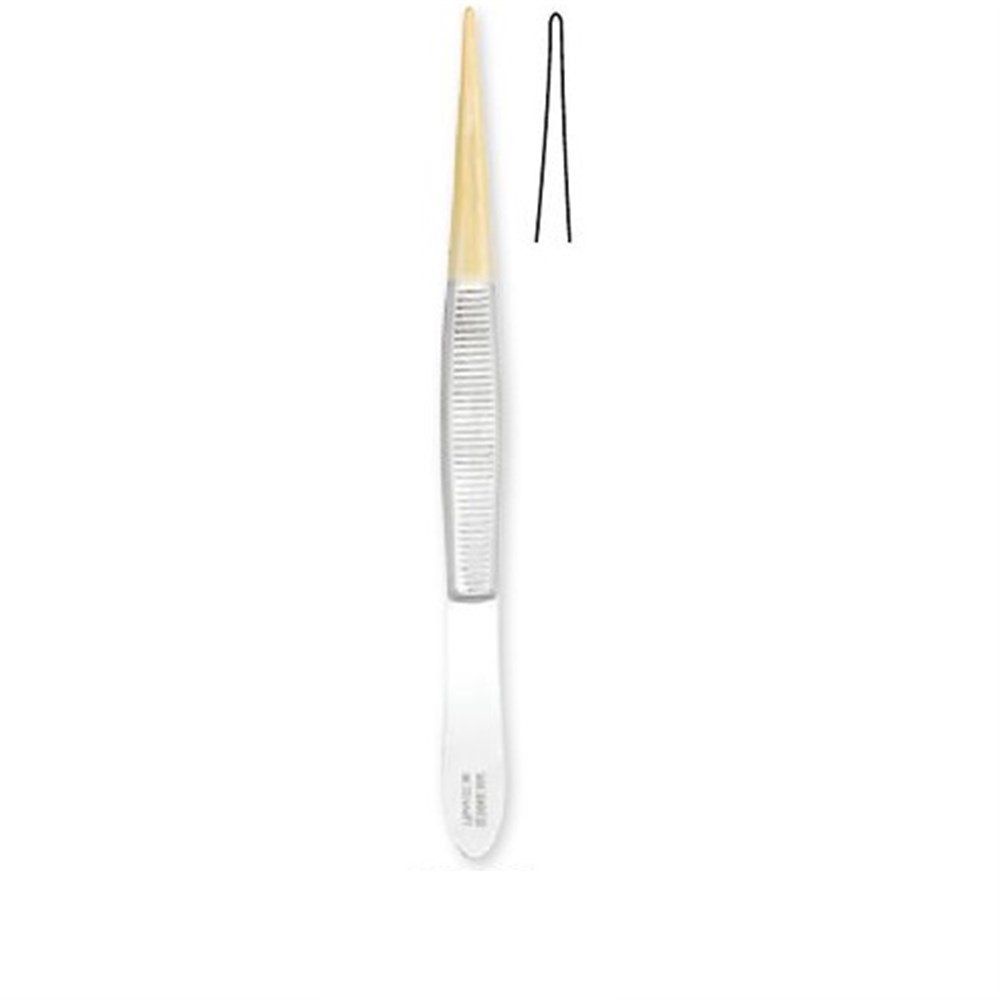 Pinca de Depilacao Edel Solingen Dourada Ponta Fina 9cm