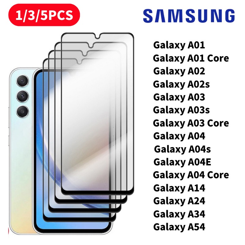Película De Vidro 3D 9D Anti Shock Para Samsung Galaxy A01 A01Core A02 A02s A03 A03s A04 A04Core A04E A04s A14 A24 A34 A54