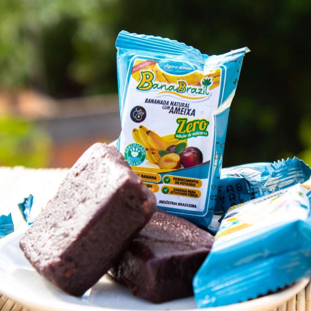 Detalhes do Bananinha Zero Açúcar 50 unidades de 23g Sabores: Cupuaçu-Açaí-Ameixa-Natural-Uvas Passas