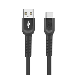 Cabo Carregamento Rápido Dual Shock Usb-a / Tipo C Potência De Até 12w - 1,2m Gshield Cor Preta