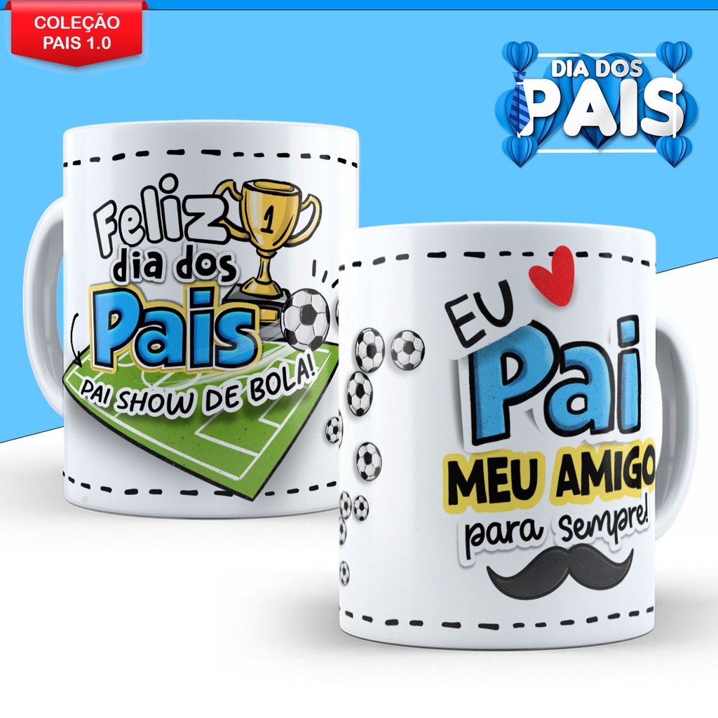 Caneca Dia dos Pais Personalizado Presente Lembrancinha Pai Padrasto Avô Avo Xicara Porcelana Cesta 325ml