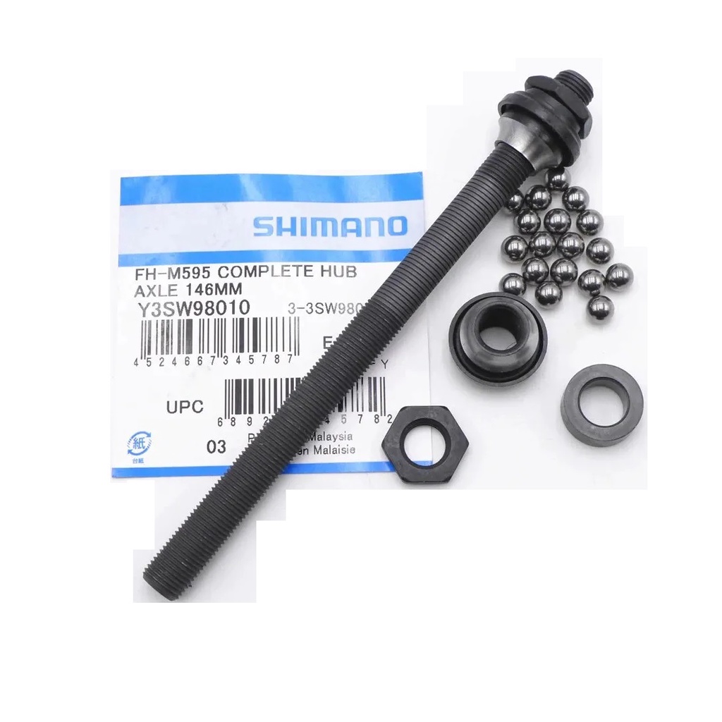 Eixo Completo Cubo Shimano Deore Traseiro Fh Modelos  compatíveis na descrição
