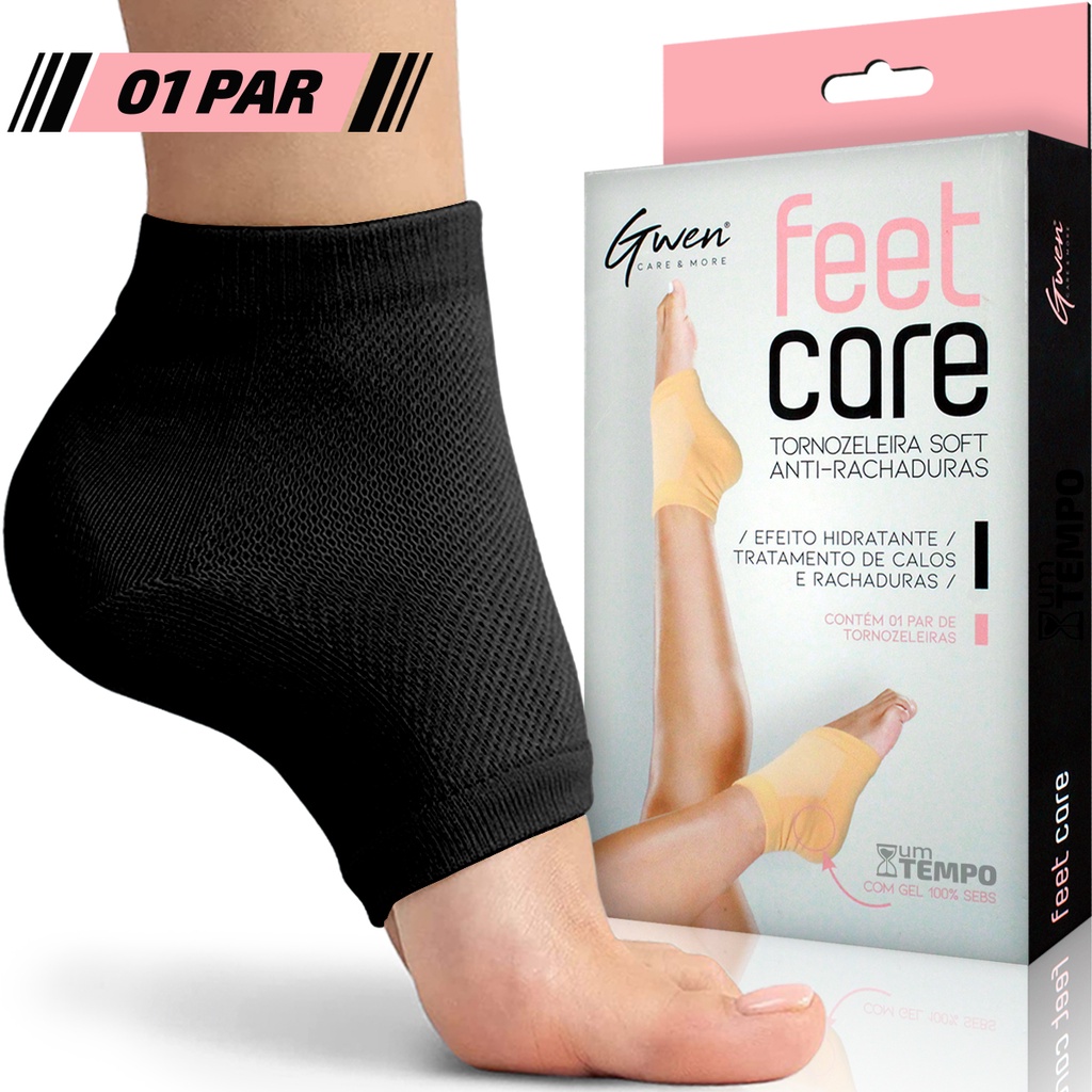1 Par Meia Gel Anti Rachadura Calcanhar Efeito Hidratante