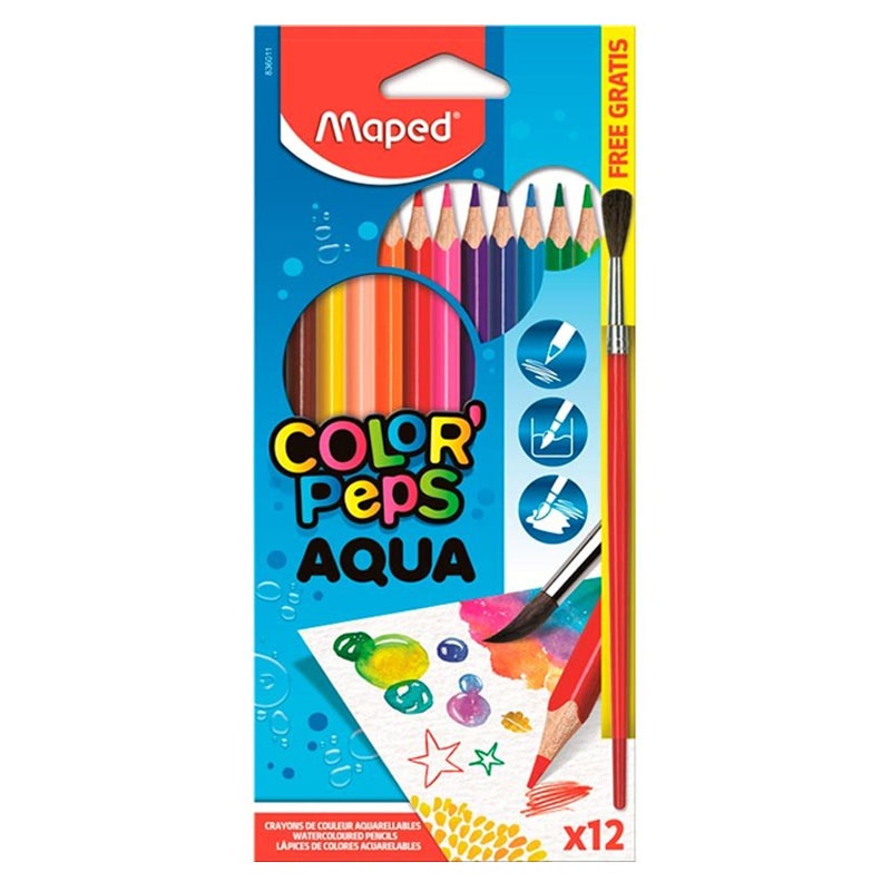 Lápis de cor Color''Peps Aquarelável 12 cores 836011 Maped em Oferta na Shopee