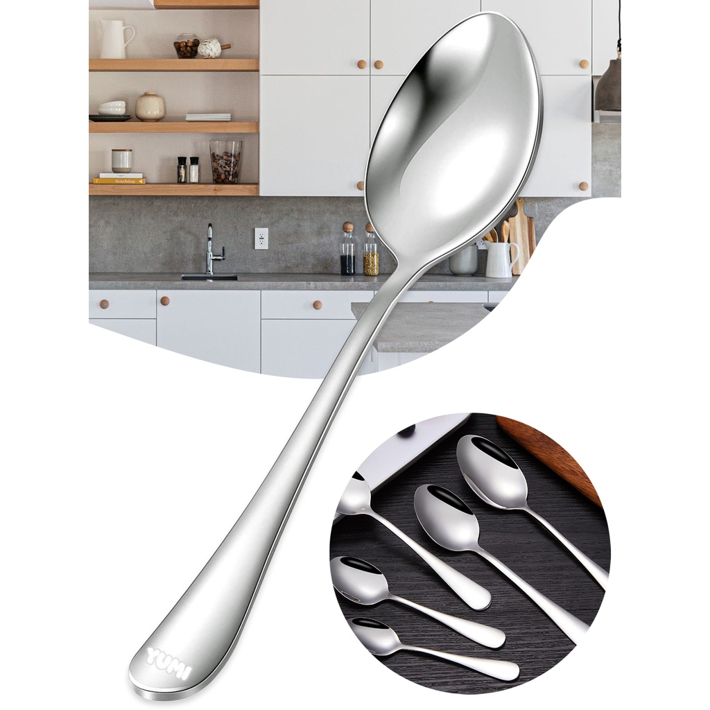 Kit 6 Colher de Sopa  Inox Para Casa, Bar, Restaurante, Pizzaria, Buffet Talher Resistente 100% Inox