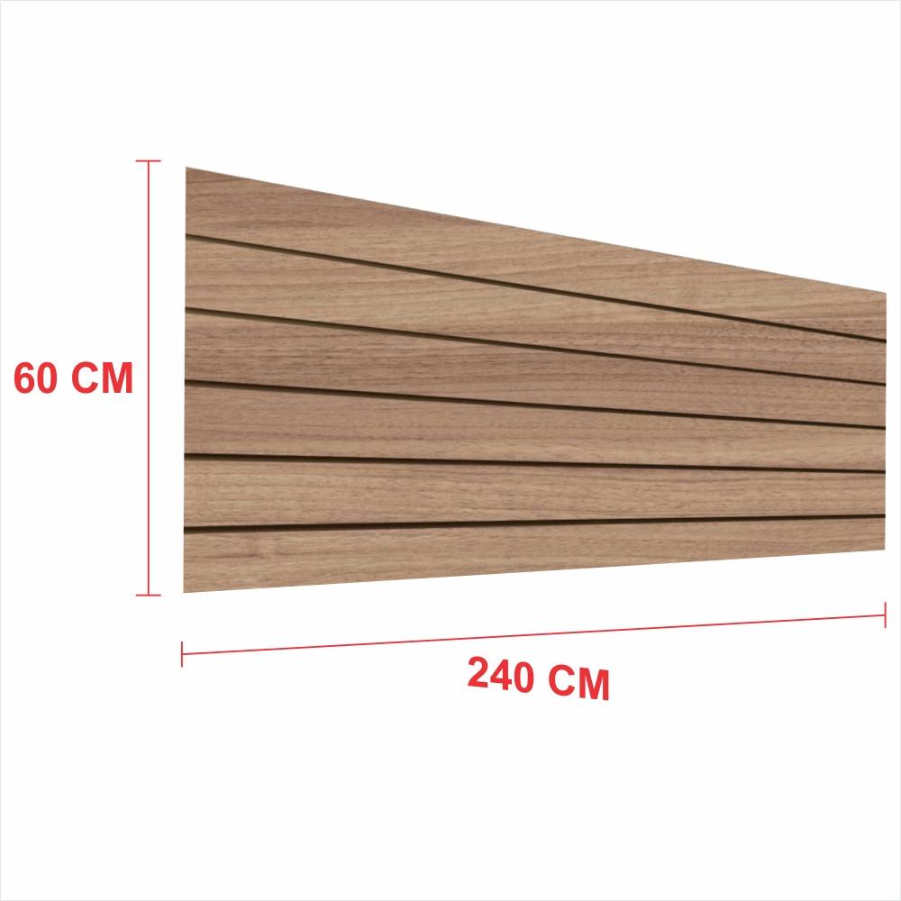 Painel canaletado amadeirado altura 60cm x 240cm E-Nichos