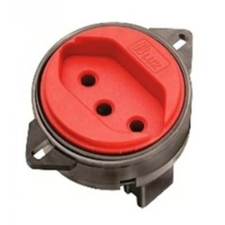 TOMADA 2P+T 20A REDONDA PISO HASTE CURTA VERMELHA BLUX