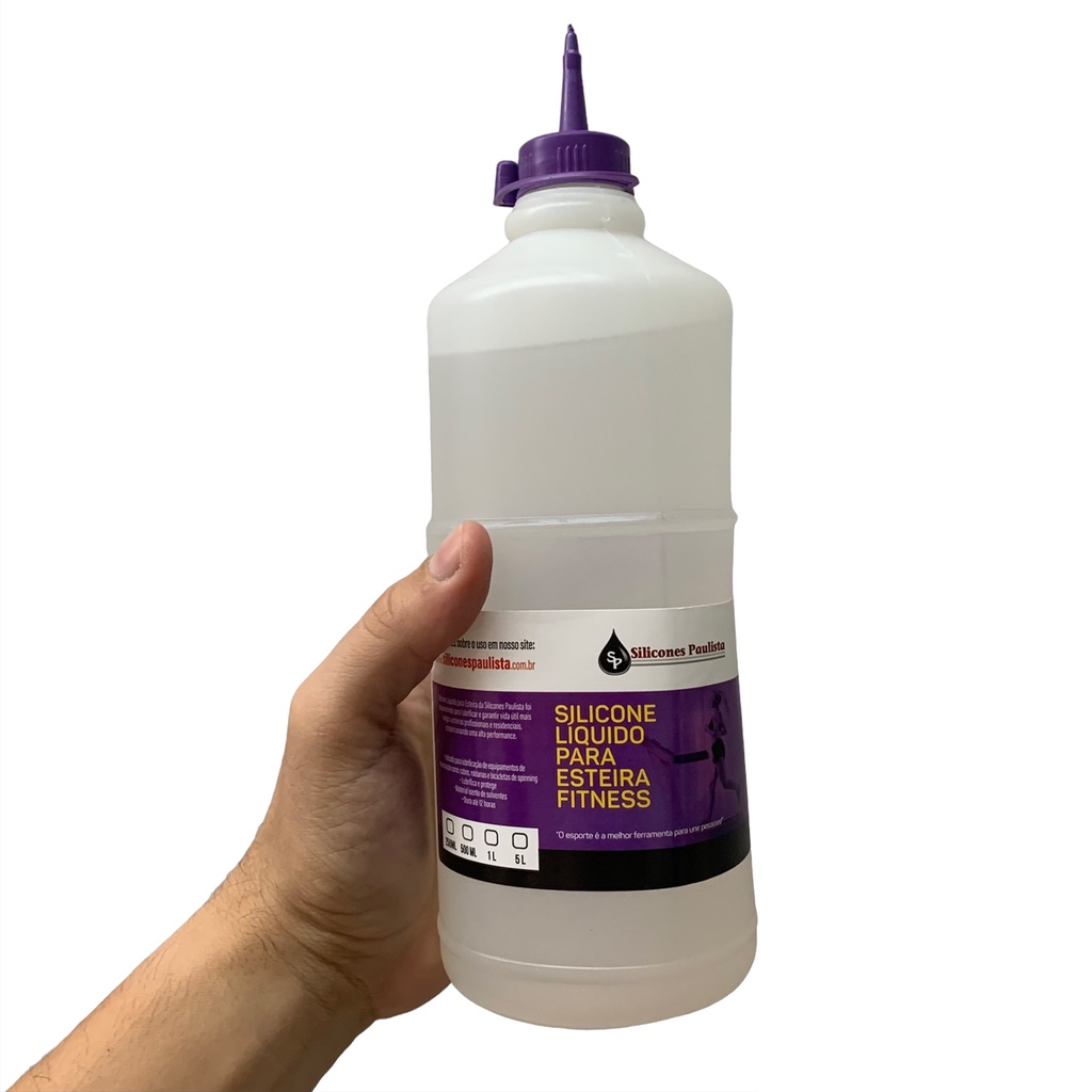 1 Litro Silicone Profissional Para Lubrificar Esteira Elétrica Retira Ruído Paulista