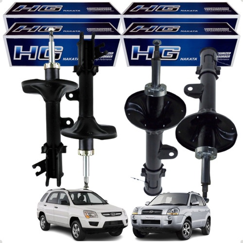 Kit Amortecedor Traseiro E Dianteiro Original Nakata Hg Tucson Sportage