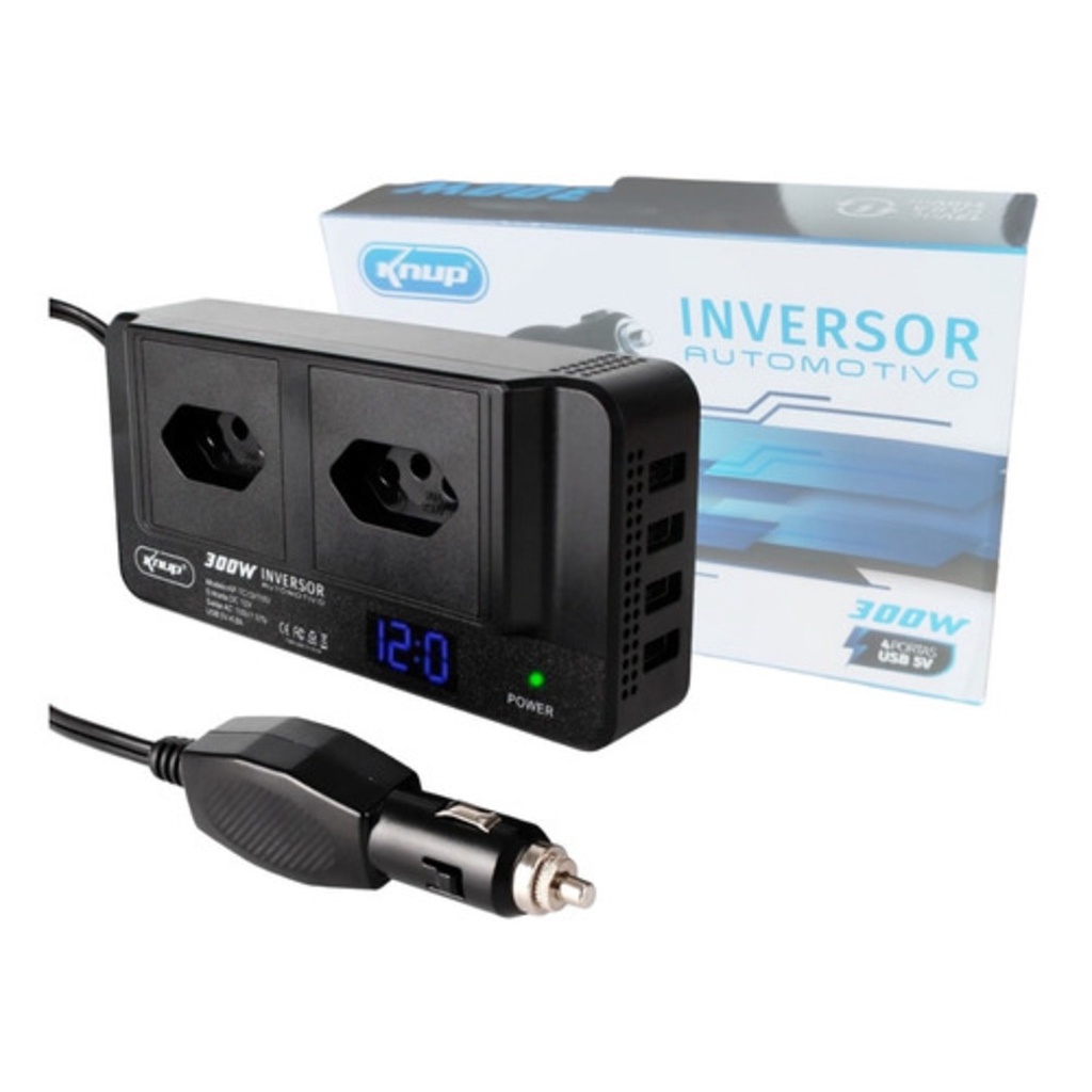 Inversor Tensão 12v 110v Veicular 300w Conversor
