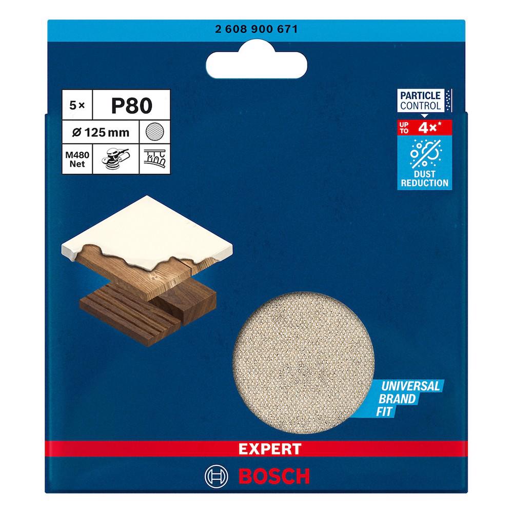 Disco de Lixa Bosch EXPERT M480 125mm G80, 5 peças em Oferta na Shopee