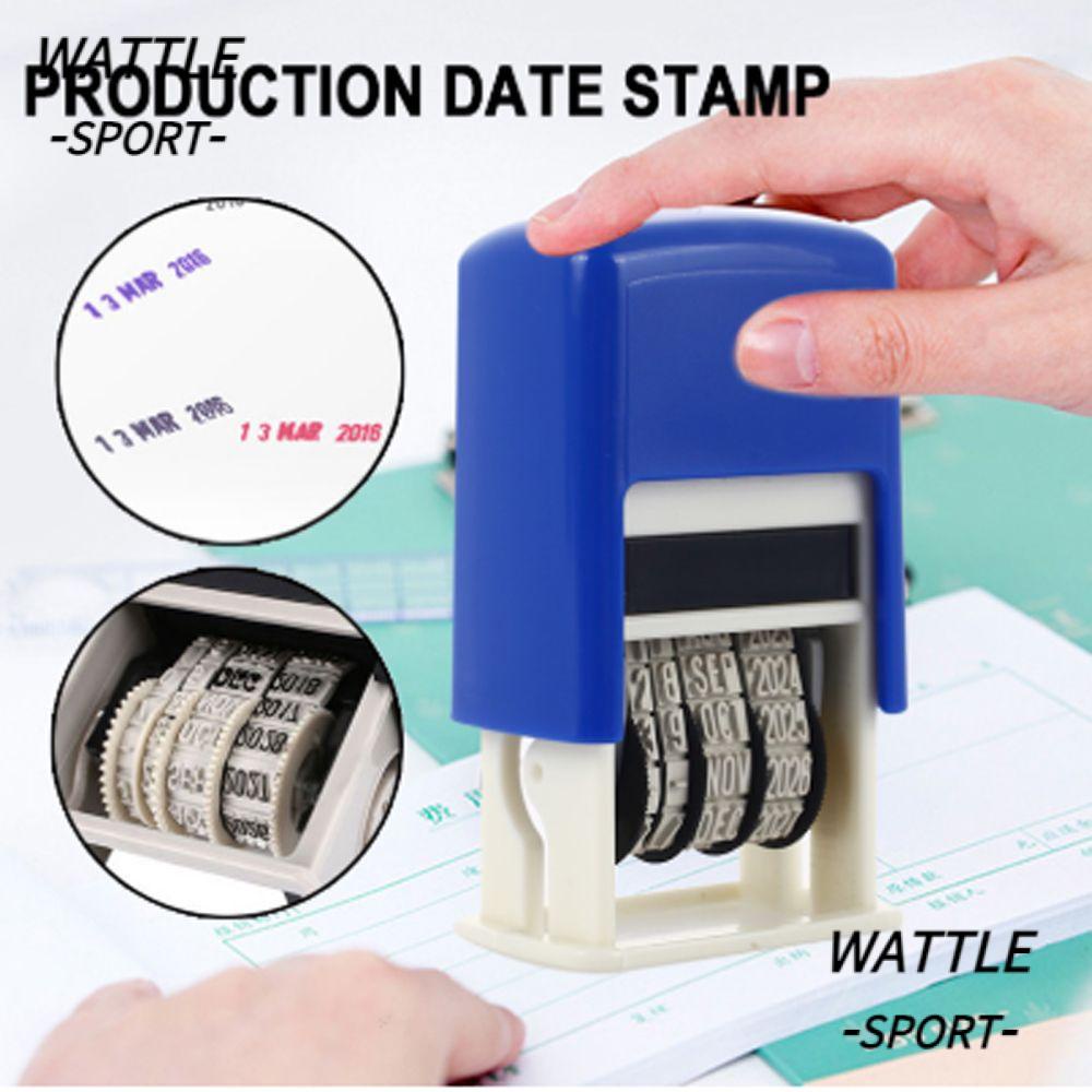 <O preço mais baixo>WATTLE Tinta Data Carimbo Papelaria Plástico Quadrado