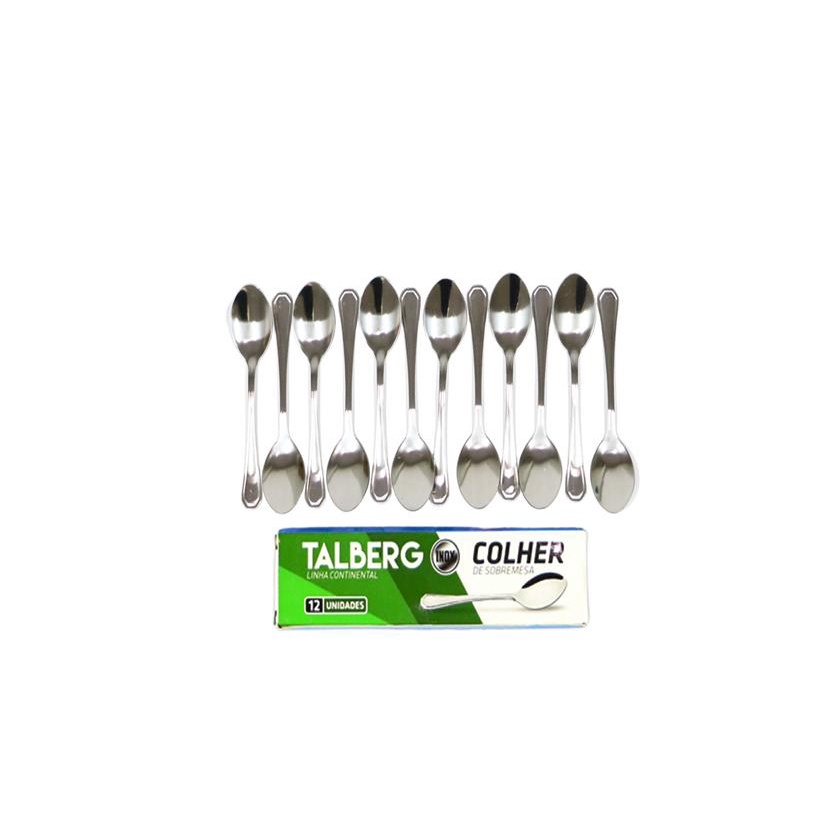 Conjunto De Colher De Sobremesa Inox 12pcs Linha Continental