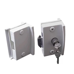 Fechadura Porta De Vidro Correr Kit 09 Hela Branco