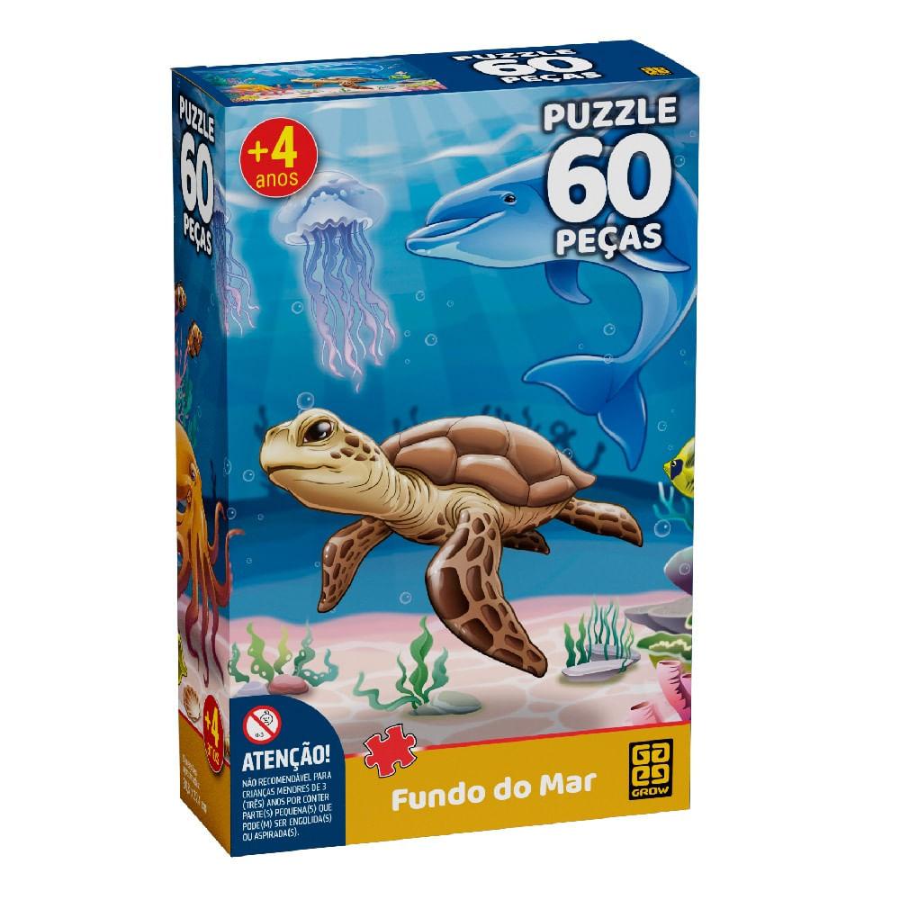 Puzzle Fundo do Mar 60 Peças - Grow em Oferta na Shopee