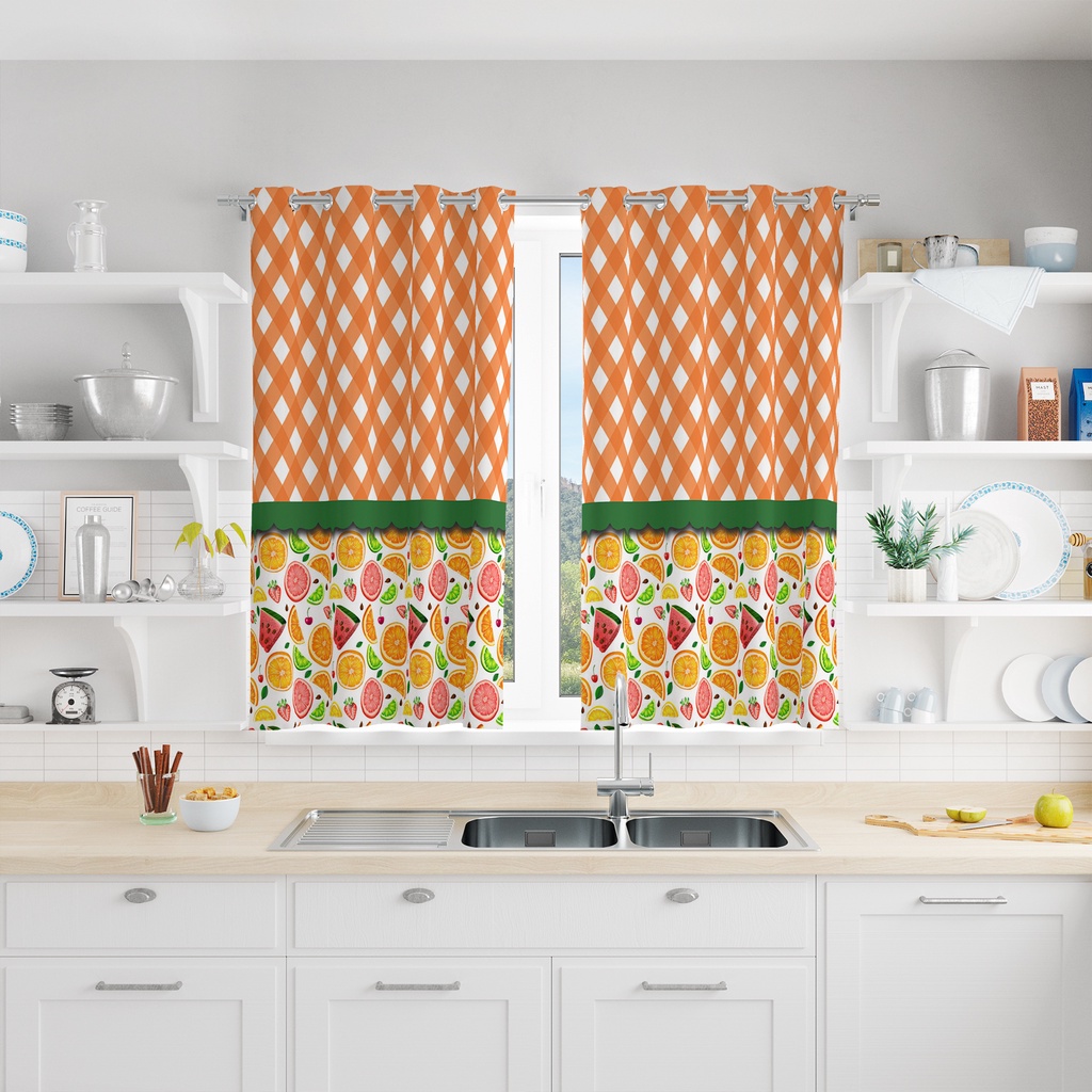 Cortina para Cozinha em Tecido Xadrez: Onde Comprar | BuscaProdutos