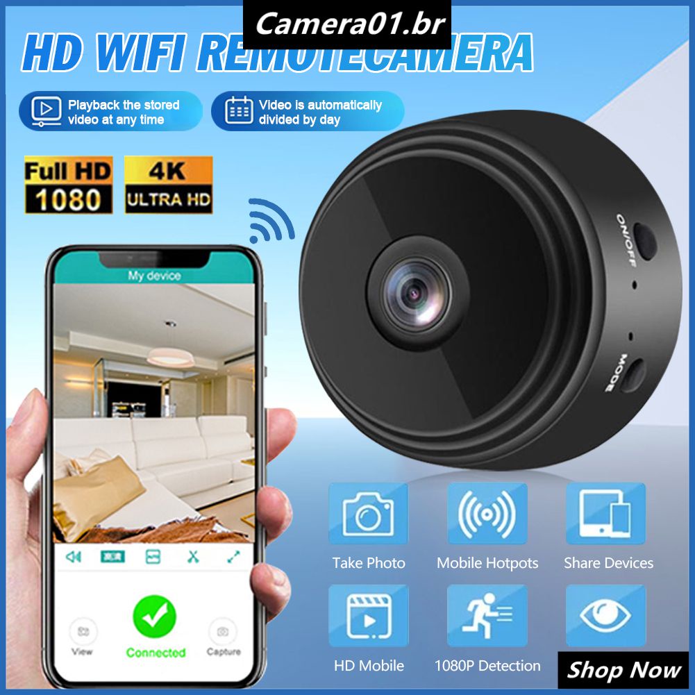 A9 mini micro câmera visão noturna hd mini wifi câmera 1080p noite vigilância sem fio,camera de segurança sem fio,câmera segurança wifi intelbras (JXL CAM APP)