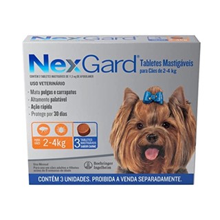 Nexgard Antipulgas E Carrapatos 2 A 4kg Com 3 Com Nex Gard P em Oferta na Shopee