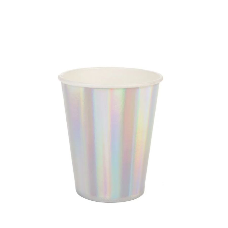 Copo de Papel Liso Biodegradável Furtacor - 10 un - 270 ml - Silver Festas - Rizzo Distribuidora - Home & Living