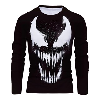Camiseta Veneno Impresso 3D Unisex Manga Longa Harajuku Casual
