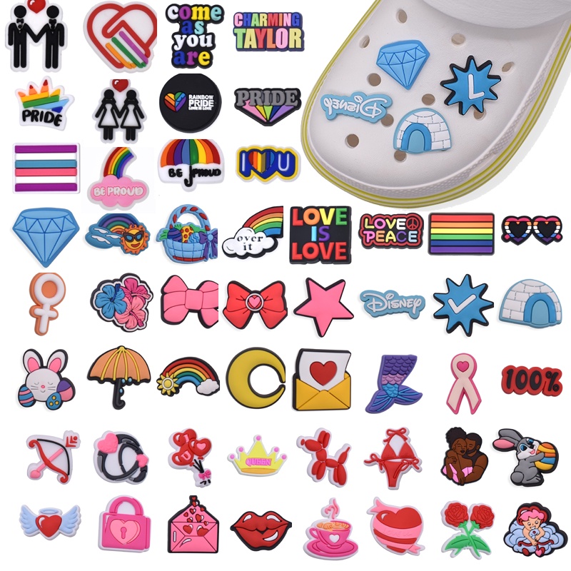 Acessórios para sandálias Pingente Botão De Gênero Sapatos De Bricolage Encanto em Oferta na Shopee