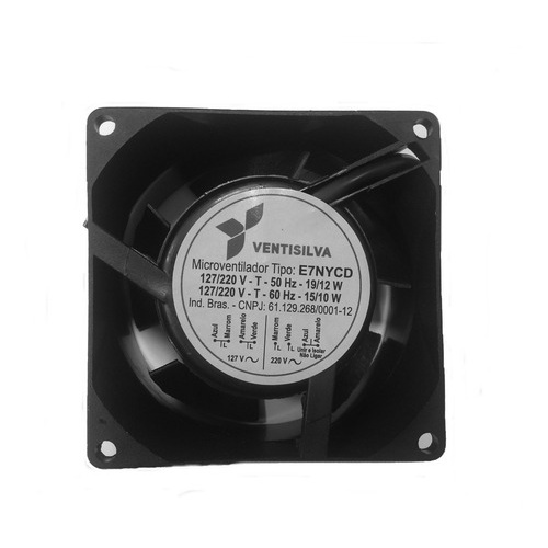 Micro Ventilador Cooler Ventoinha 80x80x38mm E7ny Bivolt